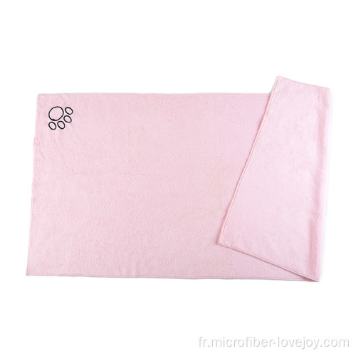 Serviette de bain pour chien en microfibre super absorbante